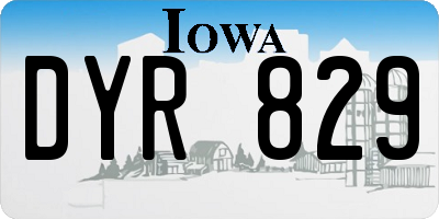 IA license plate DYR829