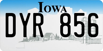 IA license plate DYR856
