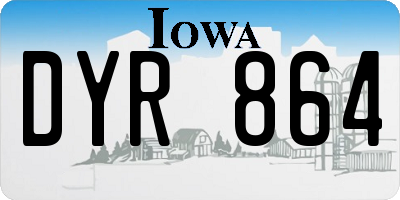 IA license plate DYR864