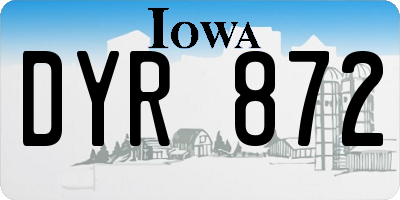IA license plate DYR872