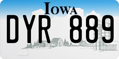 IA license plate DYR889