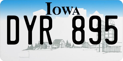 IA license plate DYR895