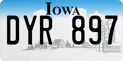IA license plate DYR897