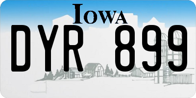 IA license plate DYR899