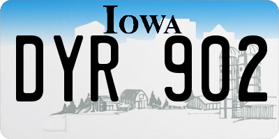 IA license plate DYR902