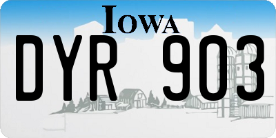 IA license plate DYR903