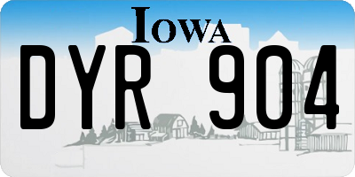 IA license plate DYR904