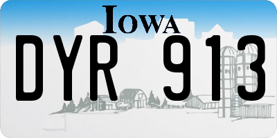 IA license plate DYR913