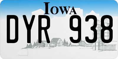 IA license plate DYR938