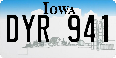 IA license plate DYR941