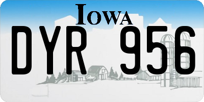 IA license plate DYR956