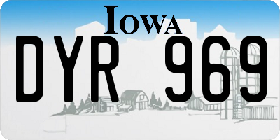 IA license plate DYR969