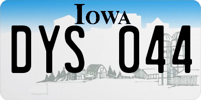 IA license plate DYS044