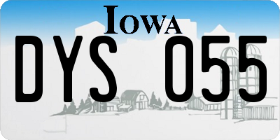 IA license plate DYS055