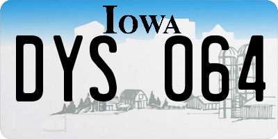 IA license plate DYS064