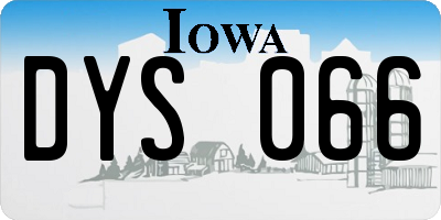 IA license plate DYS066