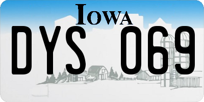 IA license plate DYS069
