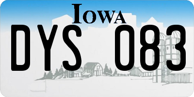 IA license plate DYS083