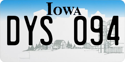 IA license plate DYS094