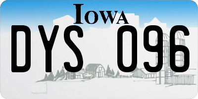 IA license plate DYS096