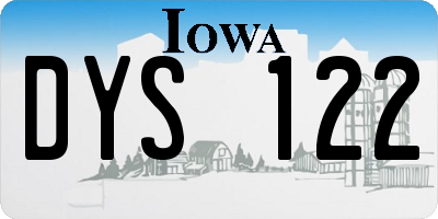 IA license plate DYS122