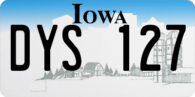 IA license plate DYS127