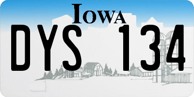 IA license plate DYS134
