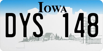 IA license plate DYS148