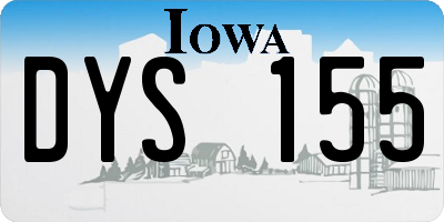 IA license plate DYS155