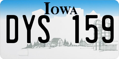 IA license plate DYS159