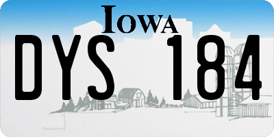 IA license plate DYS184