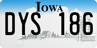 IA license plate DYS186
