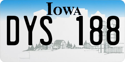 IA license plate DYS188