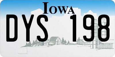 IA license plate DYS198