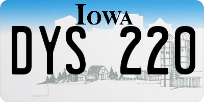 IA license plate DYS220