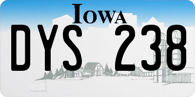 IA license plate DYS238