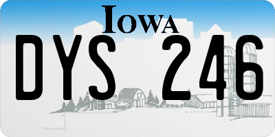 IA license plate DYS246