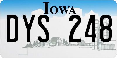 IA license plate DYS248