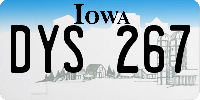 IA license plate DYS267