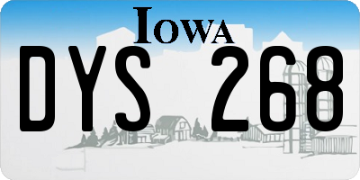 IA license plate DYS268