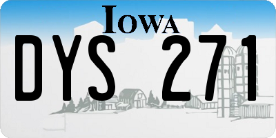 IA license plate DYS271