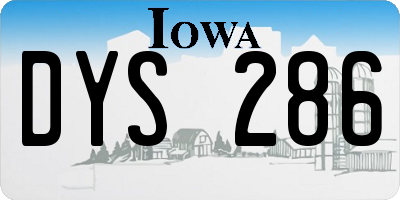 IA license plate DYS286