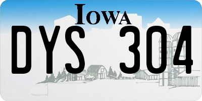 IA license plate DYS304