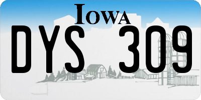 IA license plate DYS309