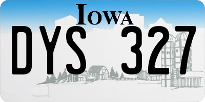 IA license plate DYS327