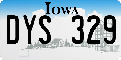 IA license plate DYS329