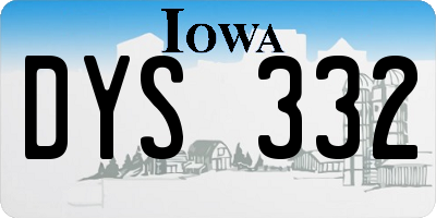 IA license plate DYS332