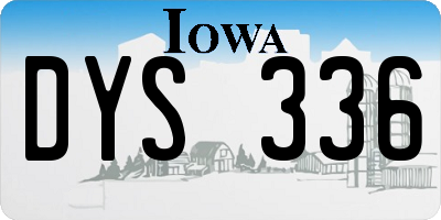 IA license plate DYS336
