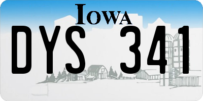 IA license plate DYS341
