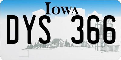 IA license plate DYS366